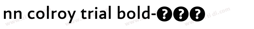 nn colroy trial bold字体转换